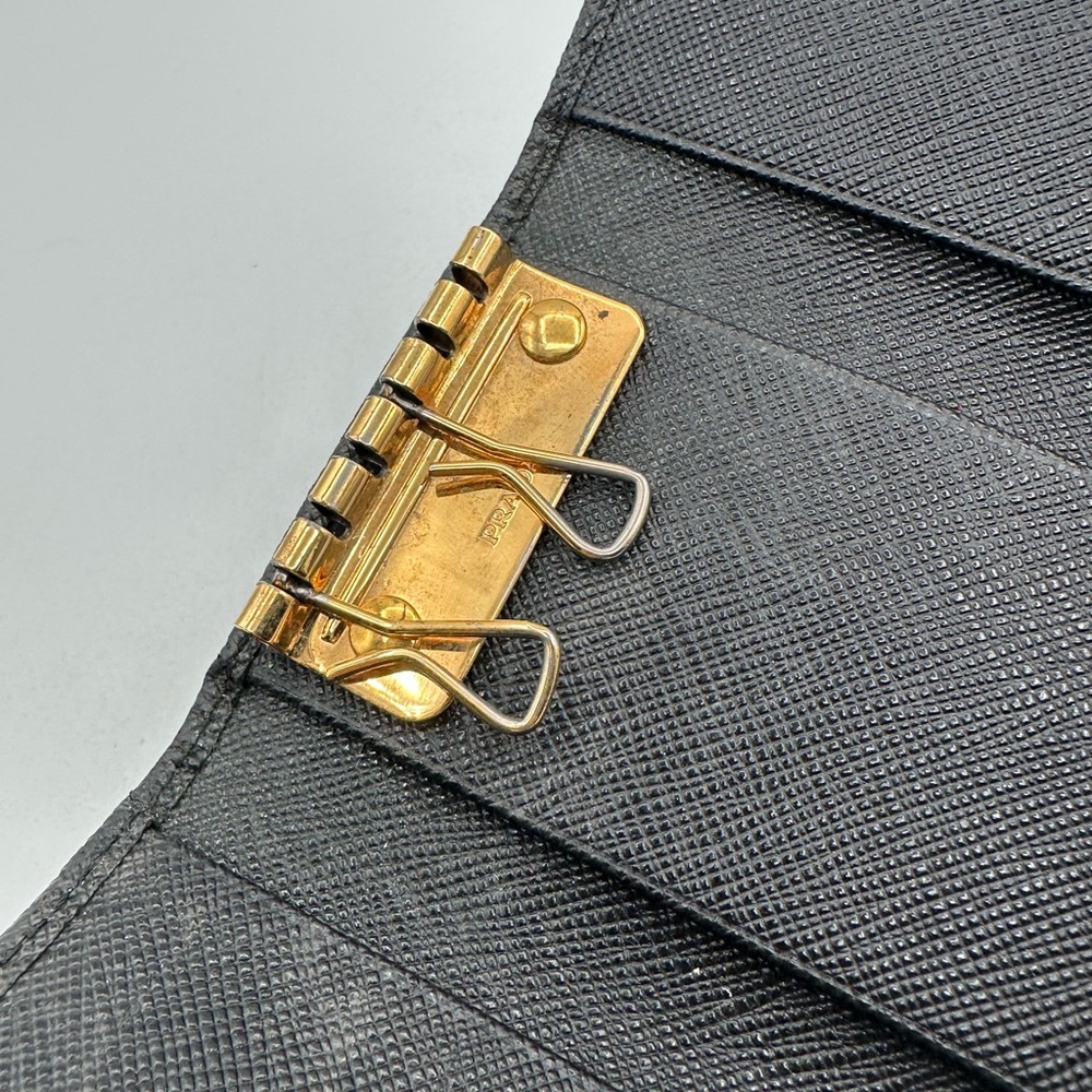 Prada Black Saffiano Leather Key Holder Wallet - Picture 9 of 12